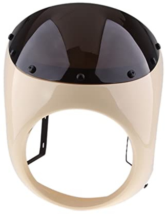 WOHOOD Pare-Brise flecteurs Moto Retro Cafe Racer Style Phare Lampe Guidon Carénage Pare-Brise Universel