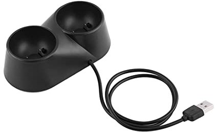 Caricatore del Controller Compatibile Per PS4 VR, Supporto Per Stazione di Ricarica Per Caricabatterie Doppio Compatibile con I Telecomandi Play Station PS4 VR