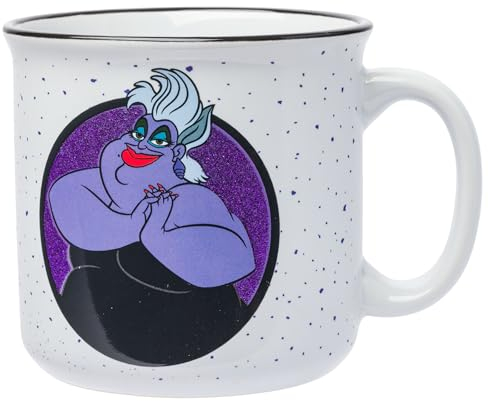 Silver Buffalo Disney Ursula Poor Unfortunate Souls Glitter Ceramic Camper Mug, 20 Ounces