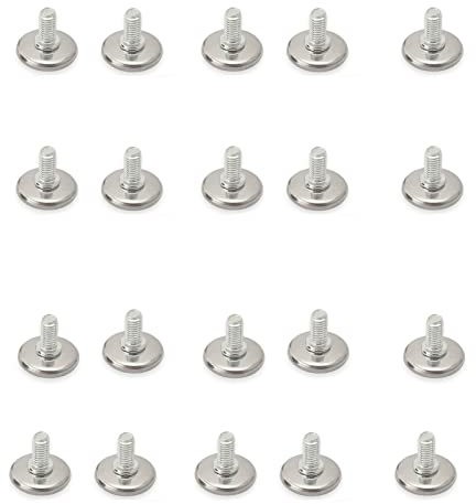 20 Stück Silberne Fußpolster, rostfrei, korrosionsbeständig, gut tragfähig, verschleißfest, geeignet for Esstisch, Waschmaschine, Werkbank, Kleiderschrankfuß, Möbelfüße, Tisch und Stuhl