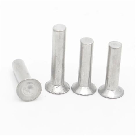 DAGROD 5-20 Stück GB869 Senkkopf-Aluminium-Vollniet M2 M2,5 M3 M4 M5 M6 M8(M6 10pcs,12mm)