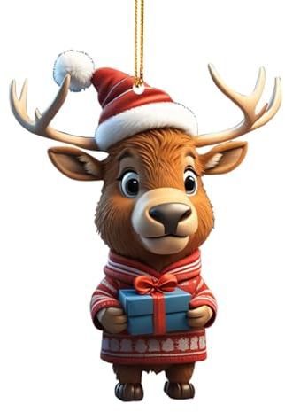1 Teiliges Deko Weihnachten Acryl Weihnachtsdeko Ornamente Christmas Ornaments Lustige Christmas Decorations Funny Anhänger Basteln Weihnachten Niedlicher Weihnachten Deko Auto Anhänger