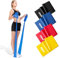 Fitnessbänder [Einzeln oder Set] | 1,2m/2m Widerstandsband für Physiotherapie & Fitness | Lange Übungsbänder für Frauen & Männer | Gymnastikband (4er-Set, 2m)