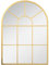 HOMCOM Wandspiegel 70 x 50 cm Fenster Spiegel mit Metallrahmen Dekorativer Hängespiegel Flurspiegel für Schlafzimmer Wohnzimmmer, Gold