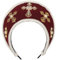 Tudor Queen Coronet Kapuzen Hut für Damen Anne Boleyn Hut Kopfbedeckung Elisabethanische Kopfbedeckung Französisches Königliches Stirnband für Cosplay Party