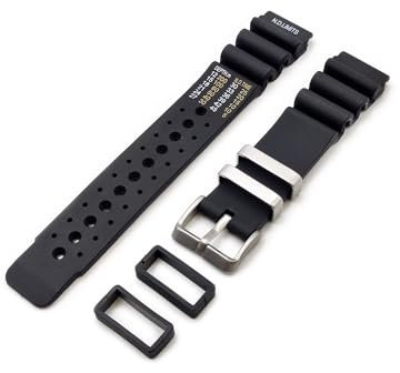 Gummi-Armband kompatibel mit Promaster Aqualand Ny 0040 JPE2000 nd limits Strap von 20 mm 22 mm 24 mm Universal für Sub Diver Sport Black, Schwarz , 24mm, Armband