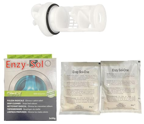 JCSPARES® - Filtro Tappo Scarico Pompa + Kit Pulizia Muffa Calcare Grassi Sedimenti per Lavatrice Compatibile Con Electrolux Compatibile con Aeg per Modelli: EWF EWS RWF WAS Ed Ulteriori