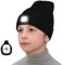 Richaa Geschenke für Kinder Weihnachten Mütze mit LED Licht Kinder Wiederaufladbar LED Strickmütze Wintermütze Beanie Lustige Kleine Geschenke für Mädchen Jungen