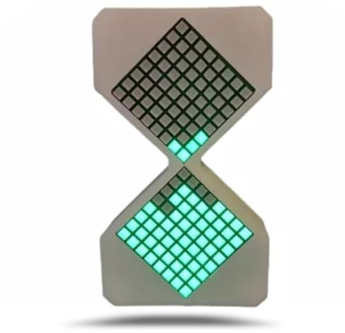 Clessidra elettronica stampata in 3D, 2024 Nuovo timer clessidra elettronica a LED, timer per sabbia per bambini per migliorare la creatività (Verde)