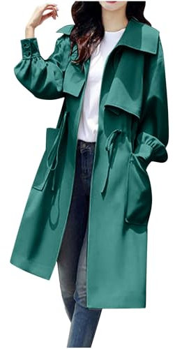 Giacca A Vento Donna con Cappuccio Cappotto Doppiopetto Lungo Classico Antivento Piumino 100 Grammi Donna Spolverino Donna Giacca Imbottita In Cotone Leggero Primavera E Autunno Moda Donna