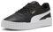 PUMA Women's Carina Leather Shoes Sneaker, 3.0 Black-white-gold, 42 EU