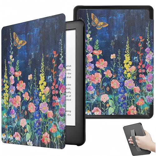 Étui pour Kindle Paperwhite 11e Génération 2021 & Signature Edition Léger, avec Fonction Auto Sleep/Wake Et Sangle De Maintien, Non Compatible avec d'autres Liseuses Électroniques (Papillons de Nuit)