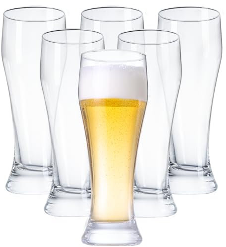 Wlasss Beer Glasses Set of 6,15 oz Glasses Drinking Set, Craft Pint Glasses for Freezer Supply Aroma Retention, Tall Beer Mug and Glassware,Unique Gifts for Men