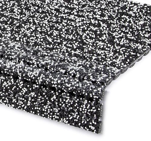 Technikplaza Treppenmatten für den Außenbereich - PVC Granulat - schwarz-weiß (250x730mm) - Extremer Grip R13 - Schnee- & Eisbeständig - Treppenstufen Matten