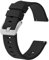BISONSTRAP Cinturino per Orologi in Silicone, Leggeri Cinturini con Sgancio Rapido, 19mm, Nero con Fibbia Argento