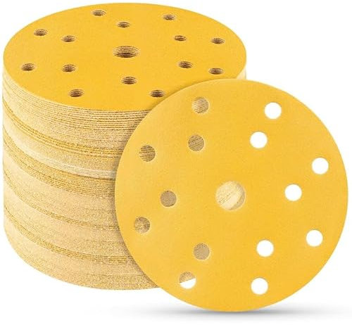 INTERMIX SUPPLIES Deerfos Sanding Discs 150mm Hook & Loop P80 - Aluminium Oxide Sandpaper, 15-Hole Dust Extraction, Sander Pads, Heavy Duty Abrasive Sanding Paper (Pack of 50) – Professional Grade