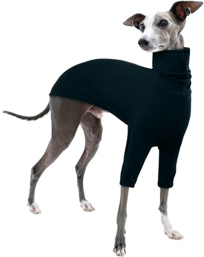 Whippet Mantel, Hundemantel Windhund Greyhound Sweater Hundeschlafanzug Hundepulli Hunde Pyjama(Dunkelgrün, S)