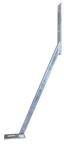 Sturmanker Windanker Zaunstütze Bodenanker Pfostenstütze Sichtschutzzaun Halter Stahl, 650 x 290 mm, Zaunhalter zur Sturmsicherung, Pfostenhalter für Gartenzaun und Sichtschutz
