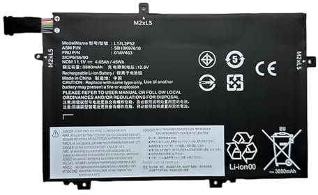 11.1V 45WH 4080mAh L17L3P52 Compatibile Con Lenovo ThinkPad E480 E580 R480 R580 01AV463 01AV445 01AV466 L17M3P53 Sostituzione Della Batteria Del Computer Portatile