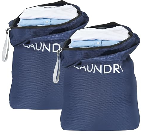 2er-Pack Wäschesack, Großer Wäschebeutel, Wäschesack Reise, laundry bag wäschesäcke Waschbarer Schmutzwäschesack, Nass- und Trockenaufbewahrungssack wet bag Geeignet für Reisen, Fitness, Schwimmen