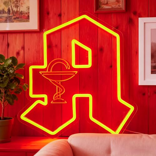 Flixyticy Apotheke Neon LED Schild für Wanddekoration | Neonlicht für Apotheke Fenster Tür Wand Deko
