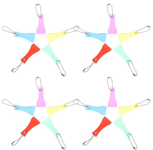 BCOATH Herramienta para Raspar Lotería de Plástico 50 Piezas Transparente Colores Surtidos Rojo Amarillo Azul Verde Morado con Diseño Forma de Pala para Quitar Etiquetas y