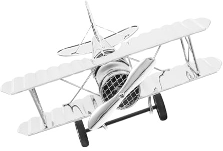 DONFAMDS Flugzeugmodell aus Metall Retro Eisen Flugzeug Deko Vintage Miniatur für Schreibtisch Büro Wohnzimmer