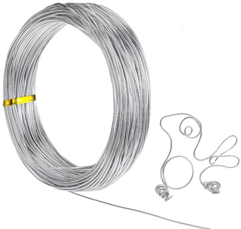 1mm Aluminum Craft Wire 18 Gauge, 165 Feet (50m) Bendable Sculpting Metal Wire for Bike Modelling Skeleton Craft Floral Making, Jewelry Making, Weaving and Wrapping