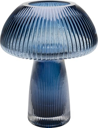 Kare Design Vase Daphne Shade, Blau, Höhe 24cm, Blumenvase, Deko Vase, Wohnaccessoire, Wasserfest, Gemustert, Glas, Wohnzimmer