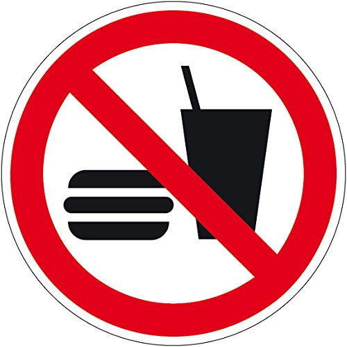 Verbotszeichen - Essen und Trinken verboten - Kunststoff - Ø 20 cm