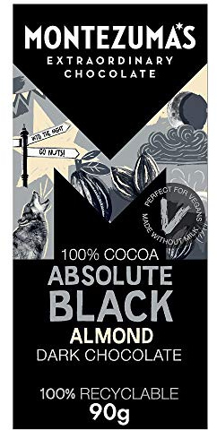 Montezumas Chocolate Absolute Black with Almonds 100g