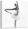 Pixxprint Ästhetische Ballerina, Größe: 60x60, Leinwandbild Quadratisch, Wandbild, Kunstdruck, fertig bespannt