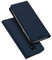 Conie EF31512 Electroplated Flip Case Kompatibel mit Samsung Galaxy J7 2017, PU Leder Hülle Flip Wallet Cover Kartenfächer Standfunktion Magnetisch für Galaxy J7 2017 Etui Dunkelblau