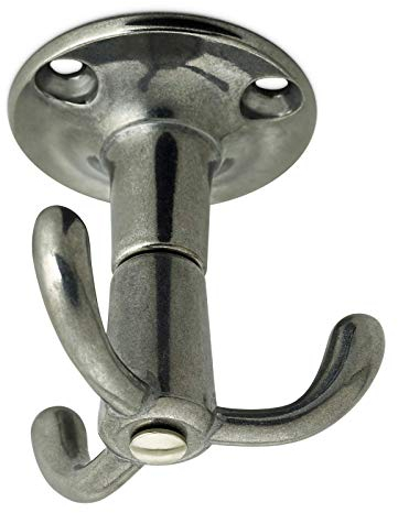 SOTECH 2 x Drehhaken TROMSO 3-fach Alu poliert 53 x 50 mm Sockel Ø 40 mm BA 25 mm Aluminium Aufhänger Kleideraufhänger