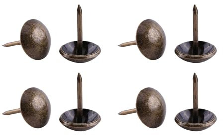 Hilitand Polsternägel für Polstermöbel, 100 Stück, Nägel für Möbel, Nieten, Polsterung, Handwerk, Reißzwecke, Messing, antik (#4)