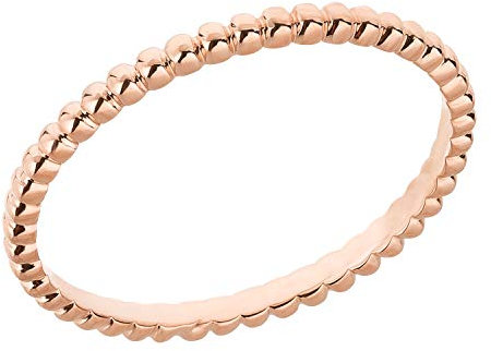 Ardeo Aurum Damenring aus 375 Gold Roségold Stapelring Vorsteckring Kugeln schmal Gr. 50