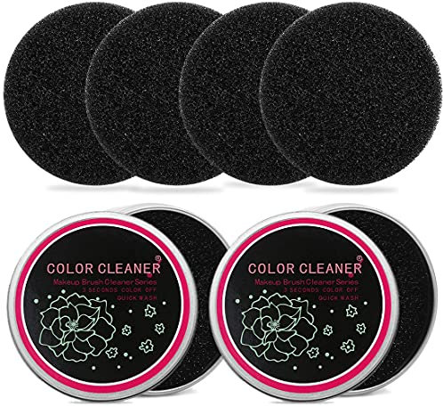 HONGECB Pinselreiniger Reinigung, Make-Up Pinselreiniger, Make Up Pinsel Schwamm Reiniger, Pinsel Reiniger für Schnelle Farbenwechsel, Einfach Zu Reinigen, Wiederverwendbarer, 6 Pcs + 2 Iron Box