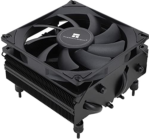 Thermalright AXP-90 X53 - Refrigeratore CPU a basso profilo, colore nero, con ventola PWM a basso profilo 90 mm, TL-9015B, 4 tubi di calore, altezza 53 mm, per AMD AM4, Intel LGA 1150/1151/1155/1156