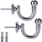 SENGLIDA Metallische Vorhanghalterungen Rundkopf-Vorhanghaken, an der Wand montierter Raffhalter Quastenhalter, Fenstervorhänge Raffhalter Kleidung Mantel Hut Handtuchhalter, 2er-Set Set,Chrom