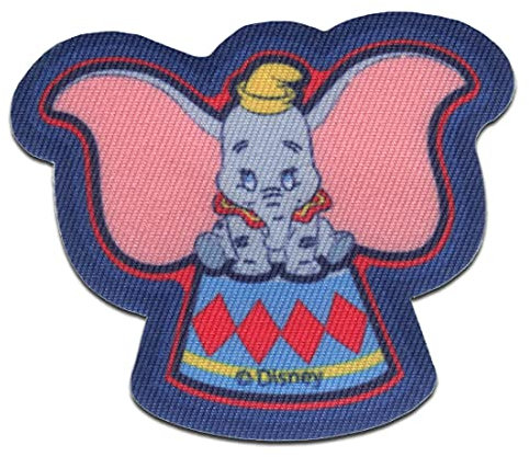 Disney © Dumbo Elephant Animal Iron-On Patch, Iron-On Patch, Appliques, Patches, Patches, Iron-On Size: 6.3 x 7.3 cm