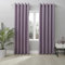 Coastline Textured Veiny Woven Thermal Blackout Eyelet Curtains (Lilac, 90x90)