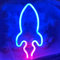 LED Rakete Neonlicht,Light Sign Rakete Geeignet für Schlafzimmer,Weihnachtsbar,Party,Hochzeit, Feiertag,Halloween Rakete Sign USB or Battery Powered LED Rakete