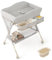COSTWAY 5 in 1 Wickeltisch klappbar mit Rollen, Wickelkommode 3 stufig höhenverstellbar mit Wasserbecken & Lineal, mobile Wickelstation für Baby bis 6 Monaten (Grau)