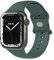 EAZY CASE Sport Armband kompatibel mit Apple Watch 42mm 44mm 45mm 46mm 49mm verstellbares Ersatzarmband aus Silikon Sport Loop für Apple Watch Serie 10 9 8 7 6 5 4 3 2 1 SE Ultra Damen Herren Grün