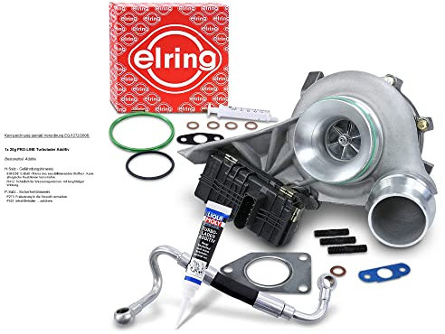BESTPRICE 1x Turbolader, 1x Ölzulaufleitung, 1x 20g Turbolader Additiv, inkl. Montagesatz, Kompatibel mit BMW 3er (E90) (E93) (E92) (E91), 5 (F10) (F11), X3 (F25)
