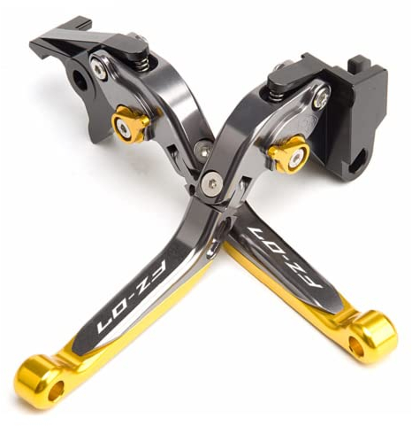 ESPEEDMTC For YAMAHA FZ-09 2014-2020 Modified CNC aluminum Alloy Length Adjustable Foldable Brake Clutch Lever Accessories (Gold)