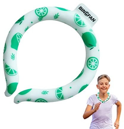TOSIER Necks Cooling Tube,Necks Cooling Collar | Heatstroke Prevention Pcm18°C Cool Down Wearable Ice Pack Cooling Neck Tool for Worker Students