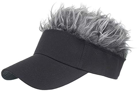 Männer Baseballmütze mit Perücke Neuheit Baseball Cap Visier Schirmmütze für Frauen Männer Baseballmütze mit Kunsthaar-Perücke und Spike-Haaren