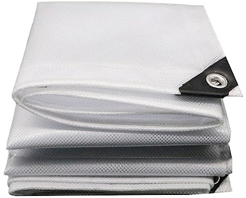 SAGIDAR PVC Glass Klare Plastik Plane 0.5 Mm Dick, Wetterfeste Plane Kältebeständig Regenfest Frostschutzmittel, Pflanzendach Mit ÖSen, Für Terrasse, Pavillon, Terrassen, Windschutz