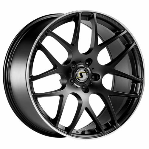 Schmidt Felge Gambit 8.5Jx20 ET38 5x112 SatinBlack Hornpoliert kompatibel mit Mercedes AMG A-Klasse AMG A45 W176, C-Klasse W204 AMG C63 Sauger,